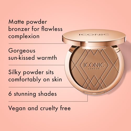 ICONIC LONDON Ultimate Bronzing Powder | Silky Powder, Flawless Matte Finish Bronzer Cruelty-Free, Vegan Makeup