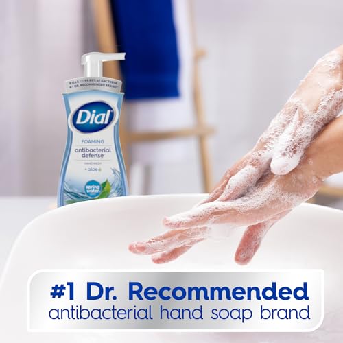 Dial Antibacterial Foaming Hand Soap with Aloe, 7.5 Fl Oz (Pack of 6)
