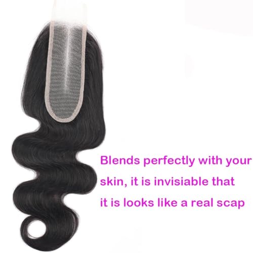 2x6 Human Hair HD Transparent Lace Closure Body Wave Skinlike 22inch 100% Virgin 2x6 Human Hair Middle Part Kim K Closure Brazilian 2x6 Body Wave HD Closure Natural Black glueless pre plucked bleached