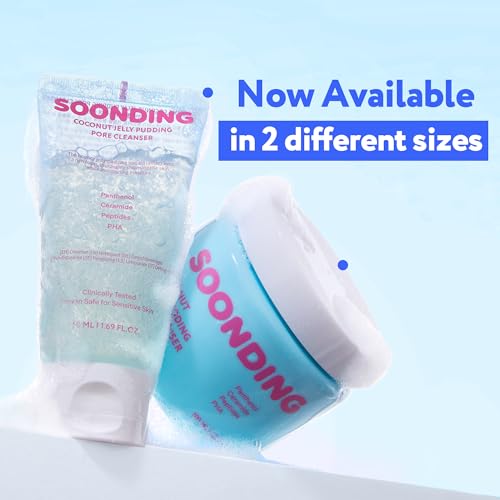 Coconut Jelly Pudding Cleanser | Deep Pore Cleansing & Gentle Exfoliation with Jelly-to-Foam Texture | Hydrating Face Wash with Panthenol, Ceramide & Peptides (100ml)