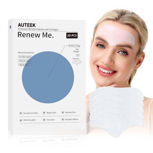 Forehead Wrinkle Patches Overnight 20pcs with Collagen & Seaweed Polysaccharides, Anti Wrinkle Patches for Smooth Fine Lines & Wrinkles, jelly forehead patches Treatment for Skin Care
