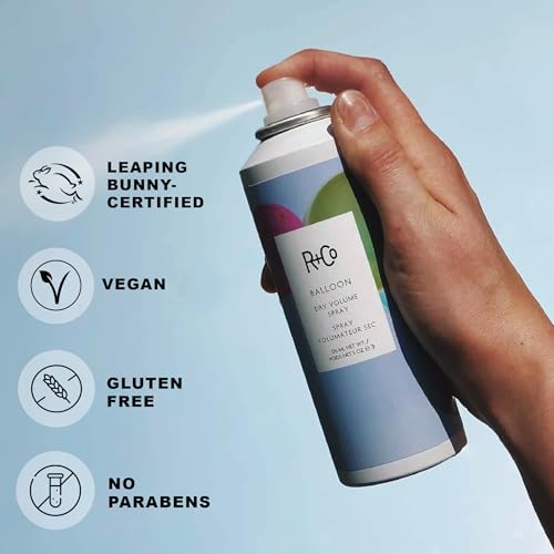 R+Co Balloon Dry Volume Hair Spray Travel Size | Instant Volume, Texture and Shine | Long-Lasting, Ultra-Light Spray for Fine Hair | TSA Approved | Set of 2