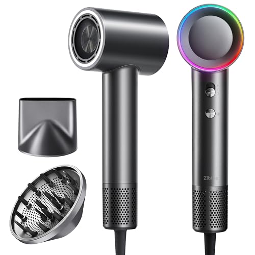 Zibtes High-Speed Hair Dryer 160,000 RPM Ionic Frizz Control