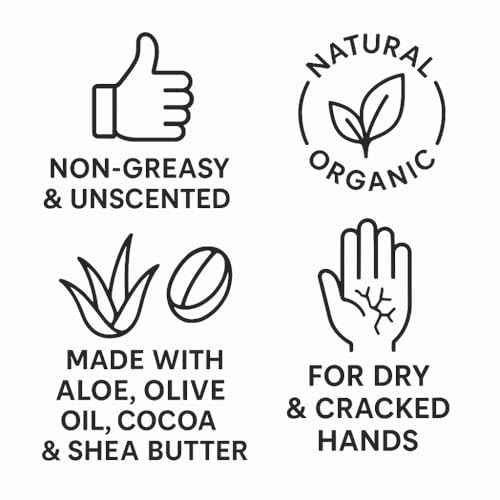 Farmhands Natural & Non-Greasy Hand Cream for Dry, Cracked Hands - No Added Fragrance, Fast-Absorbing with Clean & Organic Ingredients - Repairing Skincare - 2oz Tin