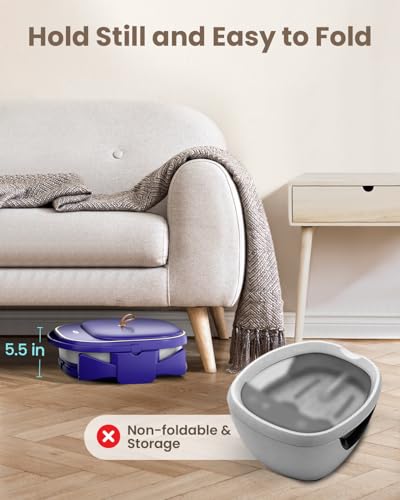 Puboo Electric Foot Bath Massager with Heat & Remote Control