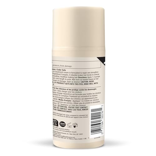 HASK Bond Building Leave-In Treatment Cream with TripleBond Complex & Argan Oil, Repairs Damage, Prevents Breakage, Adds Moisture, Sulfate-Free, Cruelty-Free, Color-Safe ? 3.3 oz