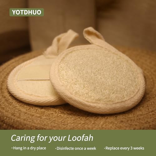 Natural Loofah Face Scrubber 4-Pack | Organic Exfoliating Pads