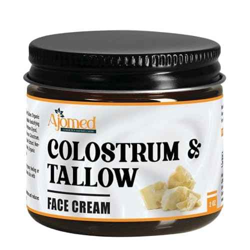 Colostrum & Tallow Face Moisturizer - tallow For Dry skin, Fine Lines & Aging ? Handmade Skincare Tallow balm for rosacea, eczema- Retinol & Hyaluronic Acid Cream, Moisturizer Face Cream Day & Night