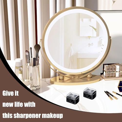 Dual-Size Makeup Pencil Sharpener for Eyeliners, Lip & Eyebrow Pencils