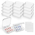 Press On Nail Storage Box Set - 12 Pack with 60 Adhesive Tapes