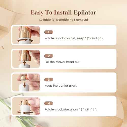 Epilator,2 in 1Epilator for Women Rechargeable,Womens Electric Shaver with LED Light,Hair Removal,Hair Removal for Women Legs/Face/Bikini/Arms,Smooth Epilator Trimmer Travel Kit Set,Simple to use
