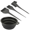 Hair Dye Color Brush and Bowl Set for Professional & Home Use - 4 Pieces