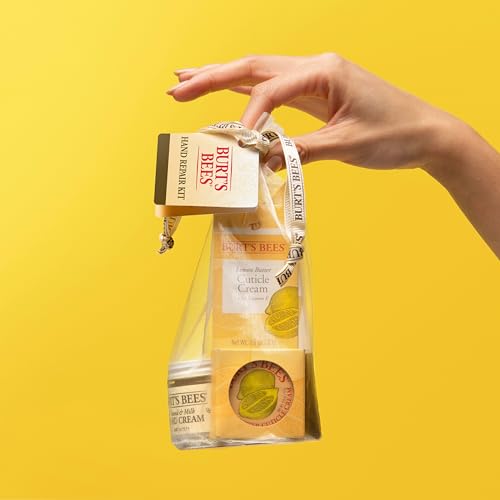 Burt's Bees Hand Repair Gift Set - 3 Moisturizing Creams & Cotton Gloves