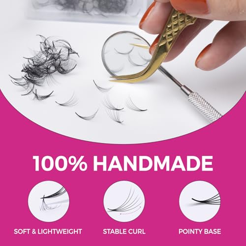 Eyesy Lash 500 Premade Fans 5D 0.07 12mm - Volume Lash Extensions