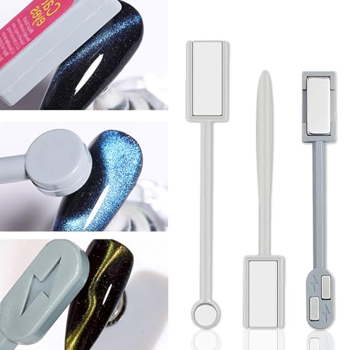 DANNEASY 10pcs Cat Eye Nail Magnet Set - Double-Head Magnetic Nail Art Tools (Variation 1)