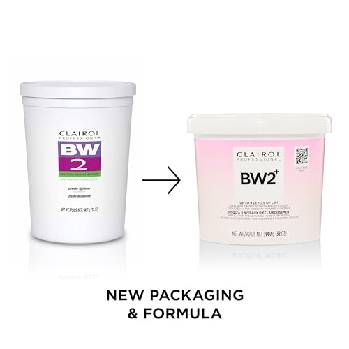 Clairol Professional BW2+ Extra Strength Powder Lightener, Up to 9 Levels of Lift for Hair Highlights & Lightening