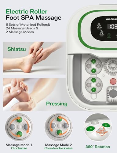 Medisana Collapsible Foot Spa Bath with Massage & Temperature Control
