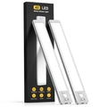 MCGOR 10in Under Cabinet Light 2-Pack White - 5-Level Dimmable, USB-C Rechargeable Motion Sensor