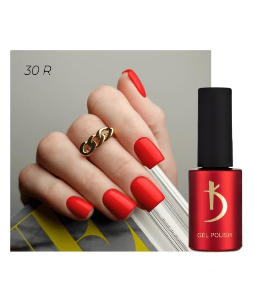 Kodi Professional RED series Gel Nail Polish Color 8ml. (0.27 fl oz) Gel LED/UV Nail Coat Soak Off Original (30 R, 8ml. (terracotta red), 1 Count