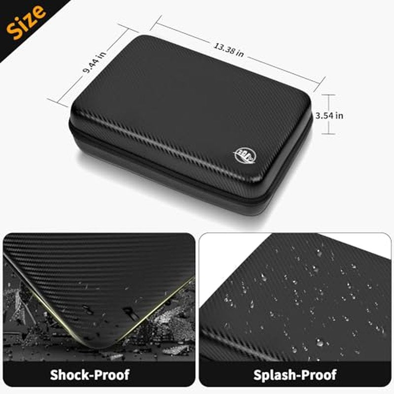 Boobowl Hard Travel Case for Hair Clippers & Grooming Tools - Black