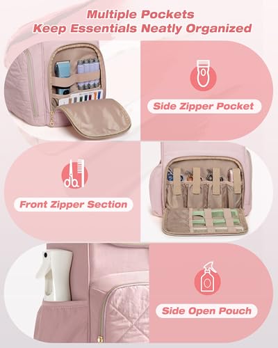 Marscamd Insulated Hair Tool Travel Backpack for Hairstylists