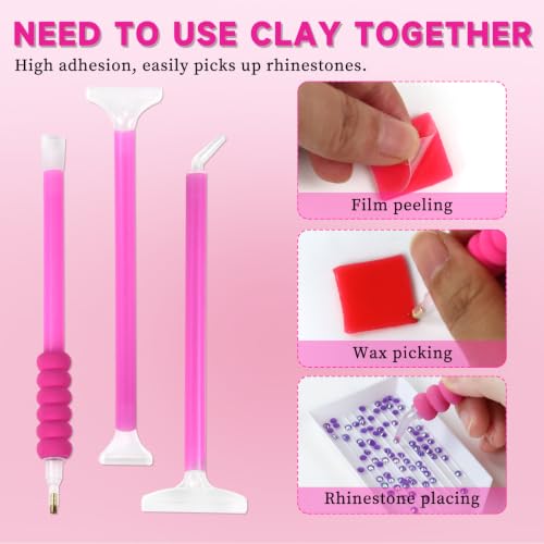 30 Pcs Diamond Painting Pen Set with Sorting Trays - Rhinestone Art Tools