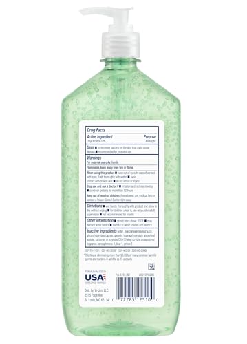 Germ-X 33.8 Fl Oz (1 Liter) Hand Sanitizer with Aloe & Vitamin E – Moisturizing Gel, No Rinse, Pump Bottle