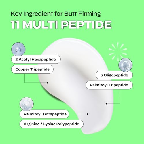 Multi Peptide Butt Firming Serum - Body Tightening Cream with Collagen, Firming Body Lotion, Peptide Serum for Body, Massage Lotion for Buttocks Lifting, Korean Skin Care 5.0 fl. Oz.