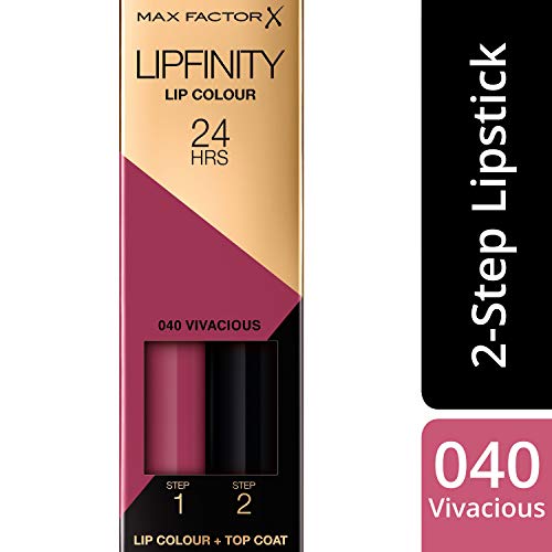 Max Factor Lipfinity Lip Stick, No.040 Vivacious, 0.14 Ounce