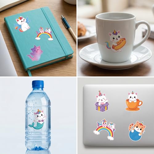 96 PCS Caticorn Temporary Tattoos for Kids - Party Favors