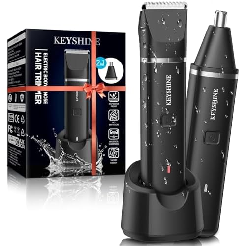 Electric Razor for Men: 2-in-1 Beard & Nose Hair Trimmer for Men - IPX7 Waterproof Shavers for Temple Groin Body Ear Hairs Trimmer - Best Gifts for Husband