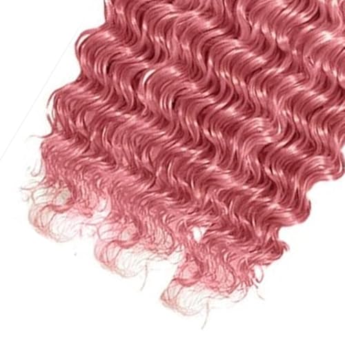 Pink Deep Wave Human Hair Bundles 3-Pack 150g