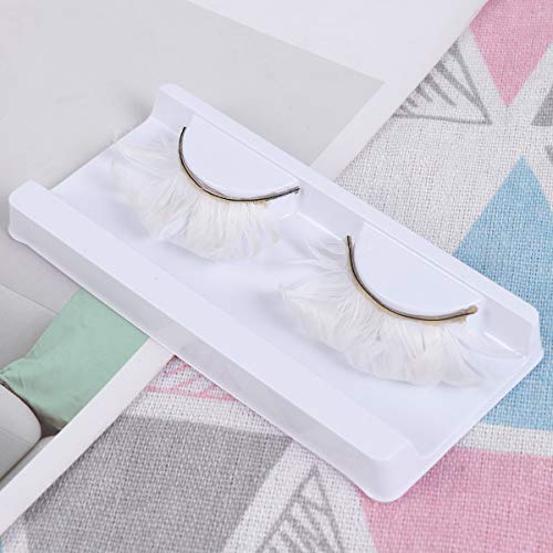 White Fluffy False Eyelashes - 3 Pair Set