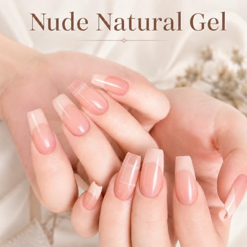 AZUREBEAUTY Jelly Pink Nude Pink Gel Nail Polish 18ML Sheer Natural Finish