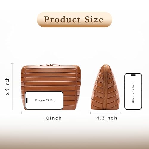 Minoisome Travel Makeup Bag - Large Capacity Organizer with Dividers