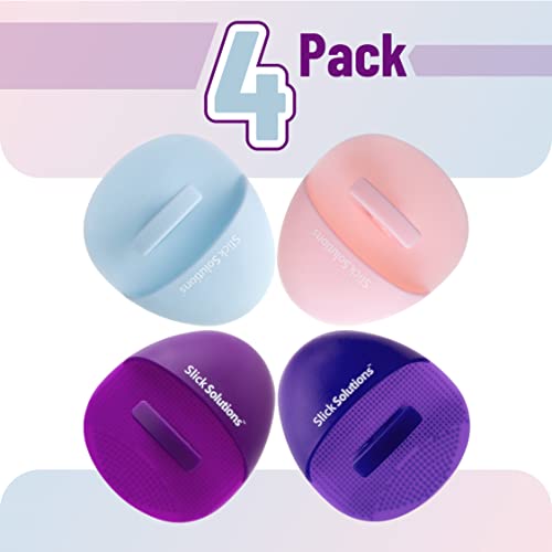 Silicone Facial Cleansing Brush 4 Pack - Pink, Purple, Blue Skin Care Tools