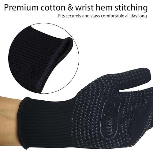 Heat Resistant Silicone Gloves for Hair Styling Tools, 2 Pcs