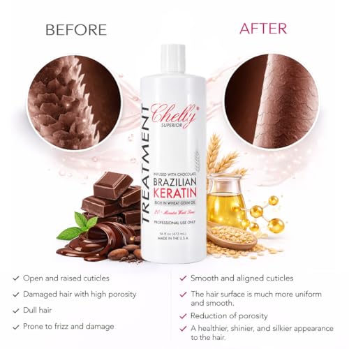 Chelly Brazilian Keratin Treatment 16oz Hair Straightening