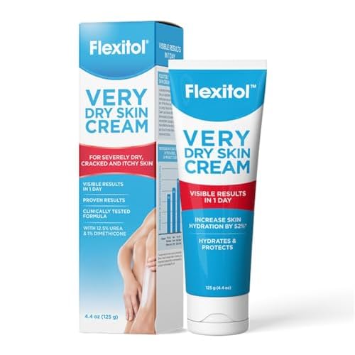 Flexitol Very Dry Skin Cream, Intensive Moisturizer for Severely Dry Skin, Urea-Based Hydration, 4 oz Tube