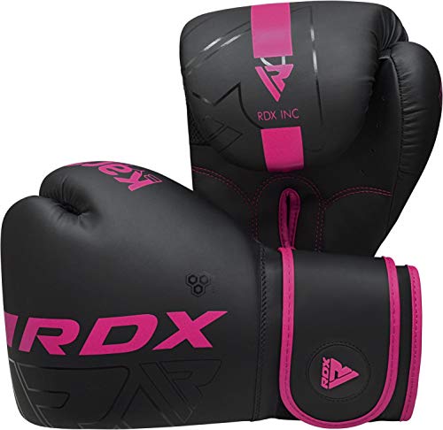 RDX Boxing Gloves Men Women, Pro Training Sparring, Maya Hide Leather Muay Thai MMA Kickboxing, Adult Heavy Punching Bag Gloves Mitts Focus Pad Workout, Ventilated Palm, 8 10 12 14 16Oz