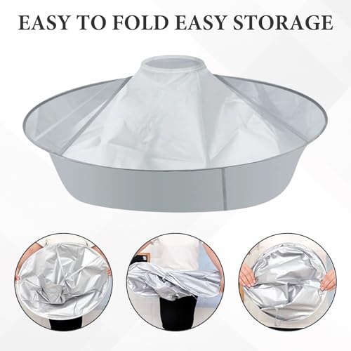 Hair Catcher Cape for Haircuts - Foldable, Waterproof, Adult & Kids