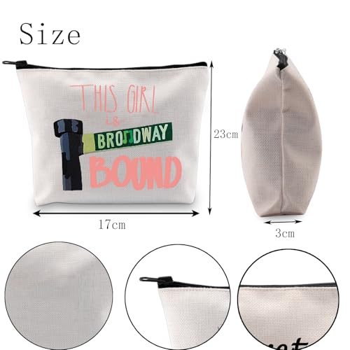 POFULL Musical Theatre Performer Gift Musical Gift This Girl is Bound Zipper Pouch Bag (This Girl is Broad Bound bag)