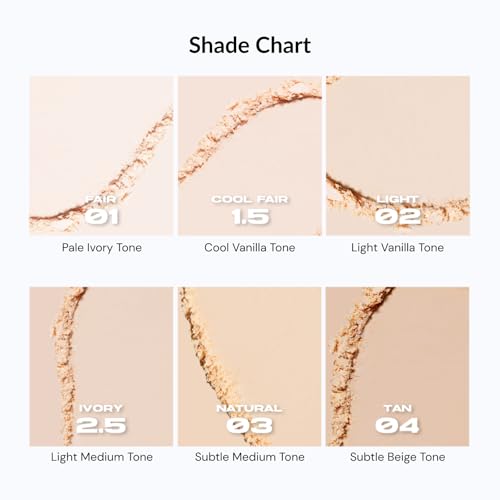 ABOUT TONE Blur Powder Pact 0.32oz - Pressed Powder Compact with Mirror and Puff Makeup Setting Finishing Blurring Natural Translucent Lightweight Face Sebum Oil Control Vegan Formula (04 TAN)