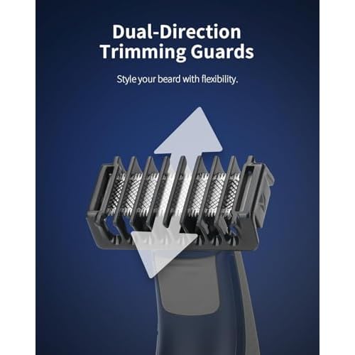 Double-Sided Guard Combs Compatible with O Blade QP2724 QP2520 QP2530 QP2620 QP2630 Pro 360 Series Facial Hair Clippers Beard Trimmer, 4 Combs of 1/2/3/5 mm Attachments Kit