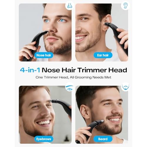 Nose & Ear Hair Trimmer Replacement Head Men for O Blade QP2834 QP2724 QP2520/30, QP2620/30, QP65XX Pro, 360¡Æ Rotary, Smooth Gentle Effective Hair Removal, Easy Clean/Replace, 1PC Black