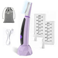 Sonic Dermaplane Razor for Women with LED Light - 3 Speed Facial Exfoliator & Eyebrow Trimmer