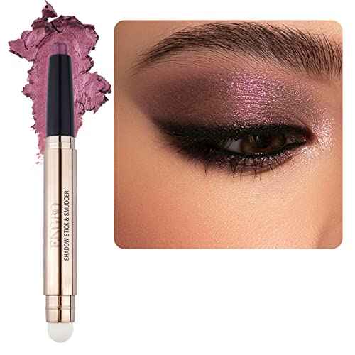 Cream Eyeshadow Stick, Long-Lasting, Crease-Proof Eyeshadow with Built-in Smudger Orchid Shimmer