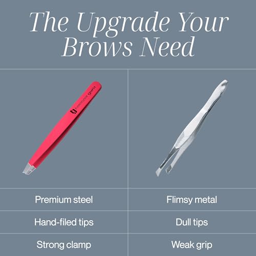Precision Slant Tweezers for Women & Men – Stainless Steel