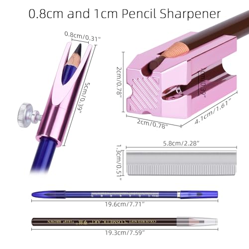 ATOMUS Eyebrow Makeup Pencil & Sharpener Set with Trimmers - 14 Pcs