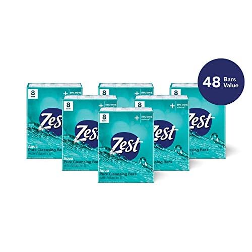 Zest Bar Bath Soap - Aqua, 8 Bar, 4 Fl Oz (Pack of 48)